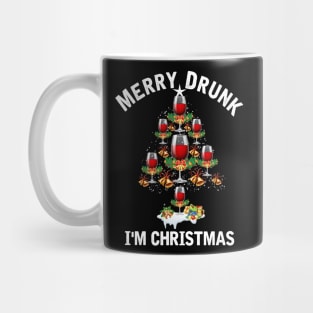 MERRY DRUNK I'M CHRISTMAS PINE WINE TREE Mug